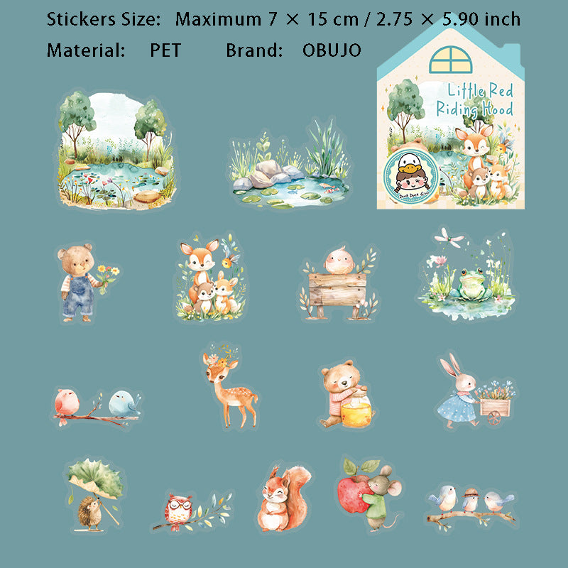 15 Pcs Fairy Story PET Stickers XHMGS