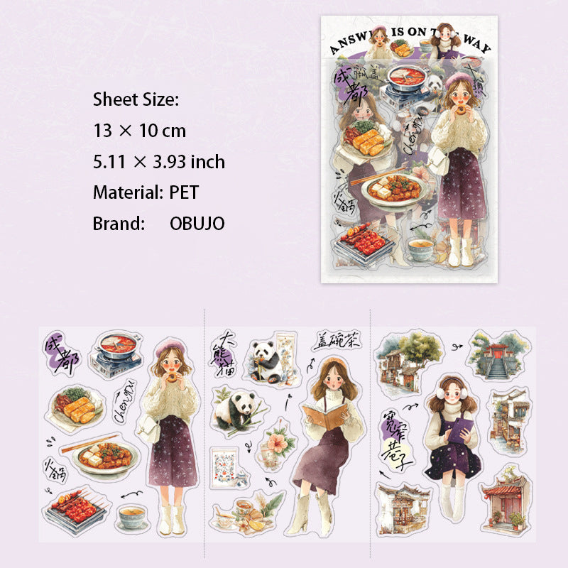 3 Sheets City Girl PET Stickers DAZLS
