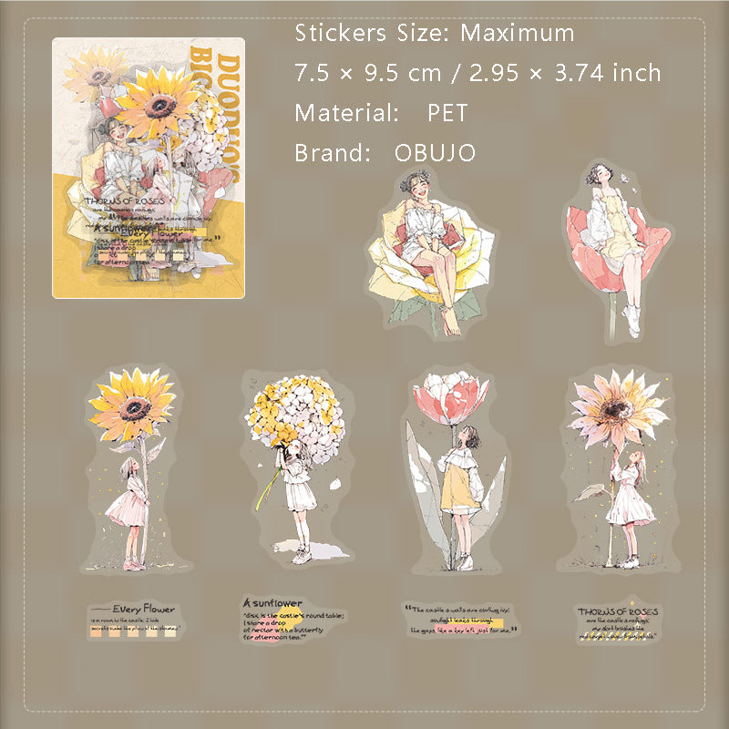 20 Pcs Fantasy Girl PET Stickers DDDSJ