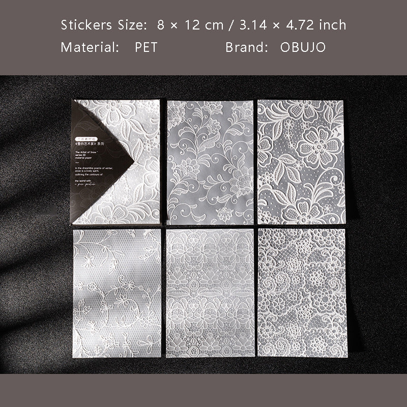 10 Pcs Texture Art Foam Stickers XYSJ