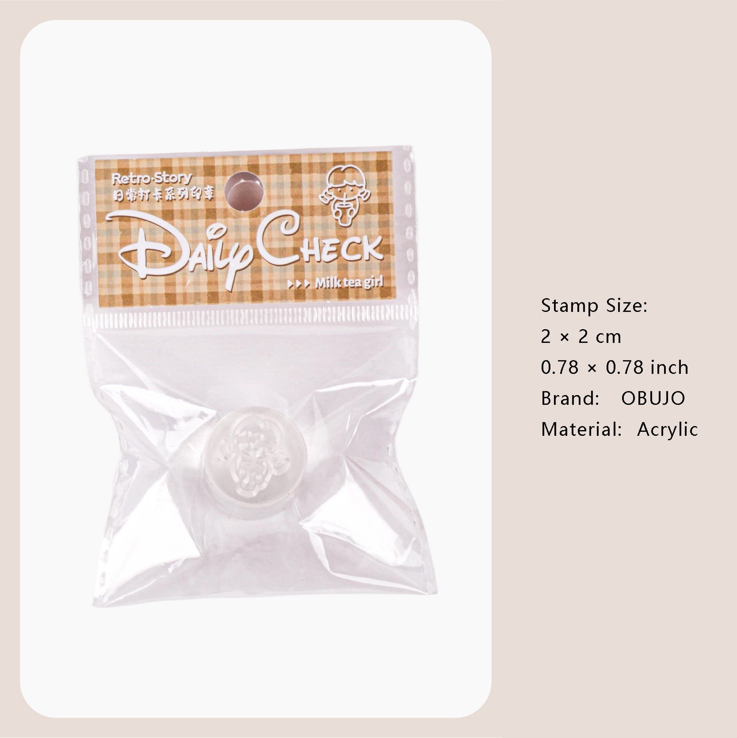 Cute Girl Daily Acrylic Stamp RCDK