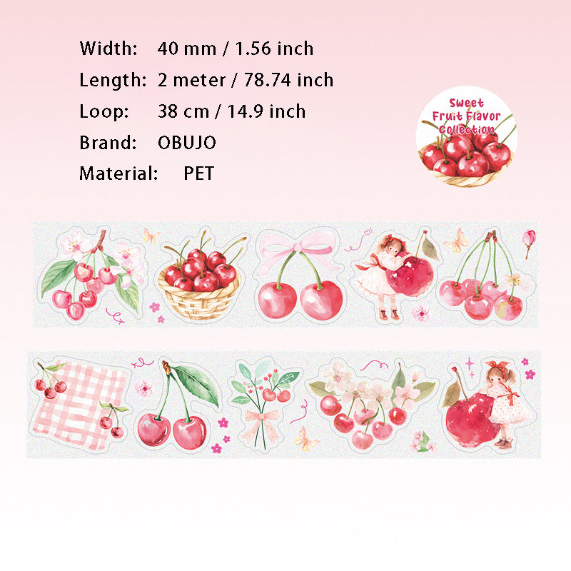 1 Roll Fruit PET Stickers Tape TTGWJ