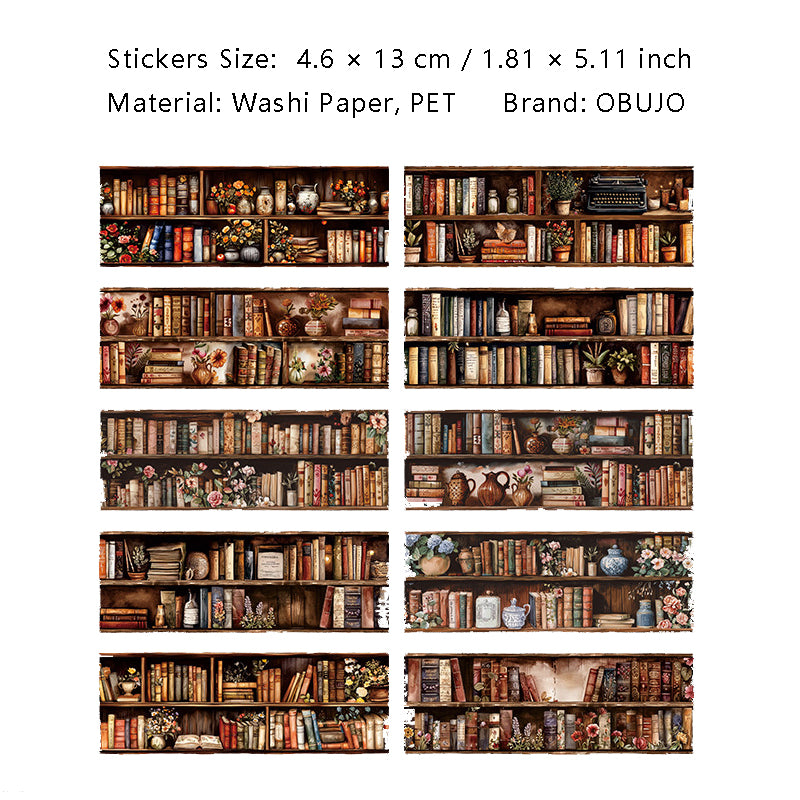 20 Sheets Book Shelf Stickers Book CSG