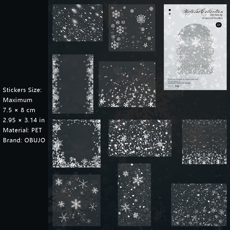 20 Pcs Natural Element PET Stickers ZRJ