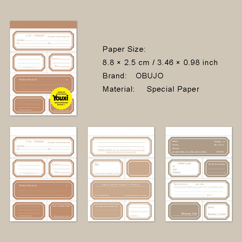 30 Sheets Vintage Notepad Paper XMHXL