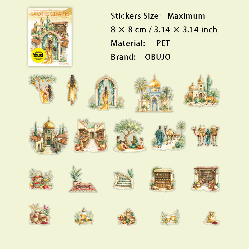 20 Pcs Travel Landscape PET Stickers YYZL
