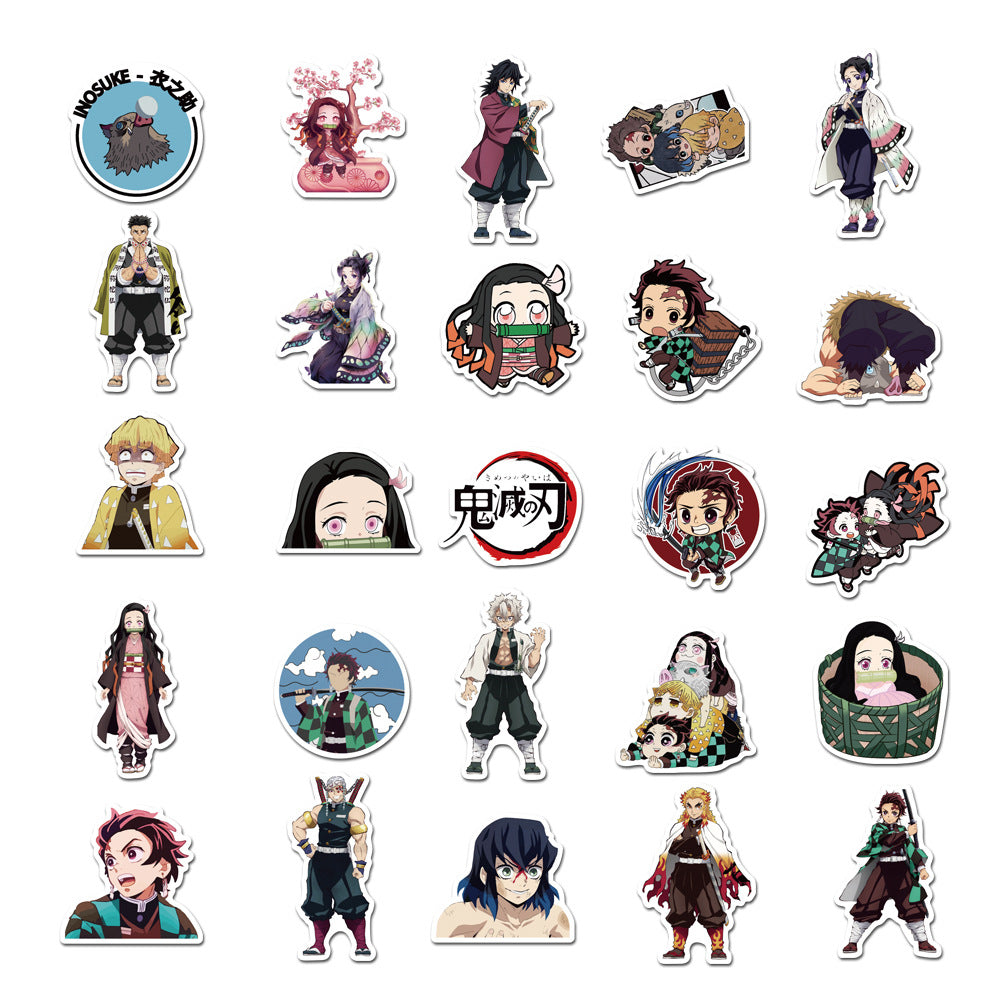 50 Pcs Vinyl Anime Stickers TZ844