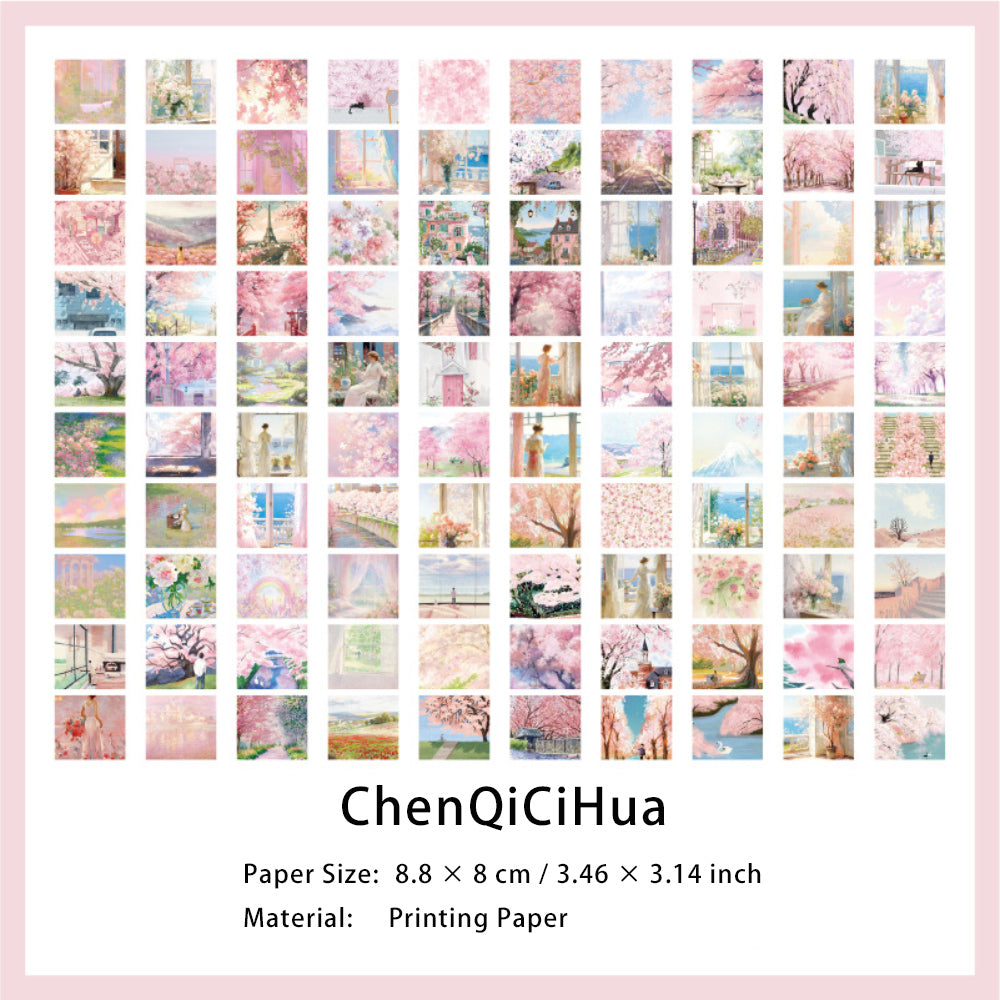 100 Sheets Natural Landscape Scrapbook Paper ZRRK