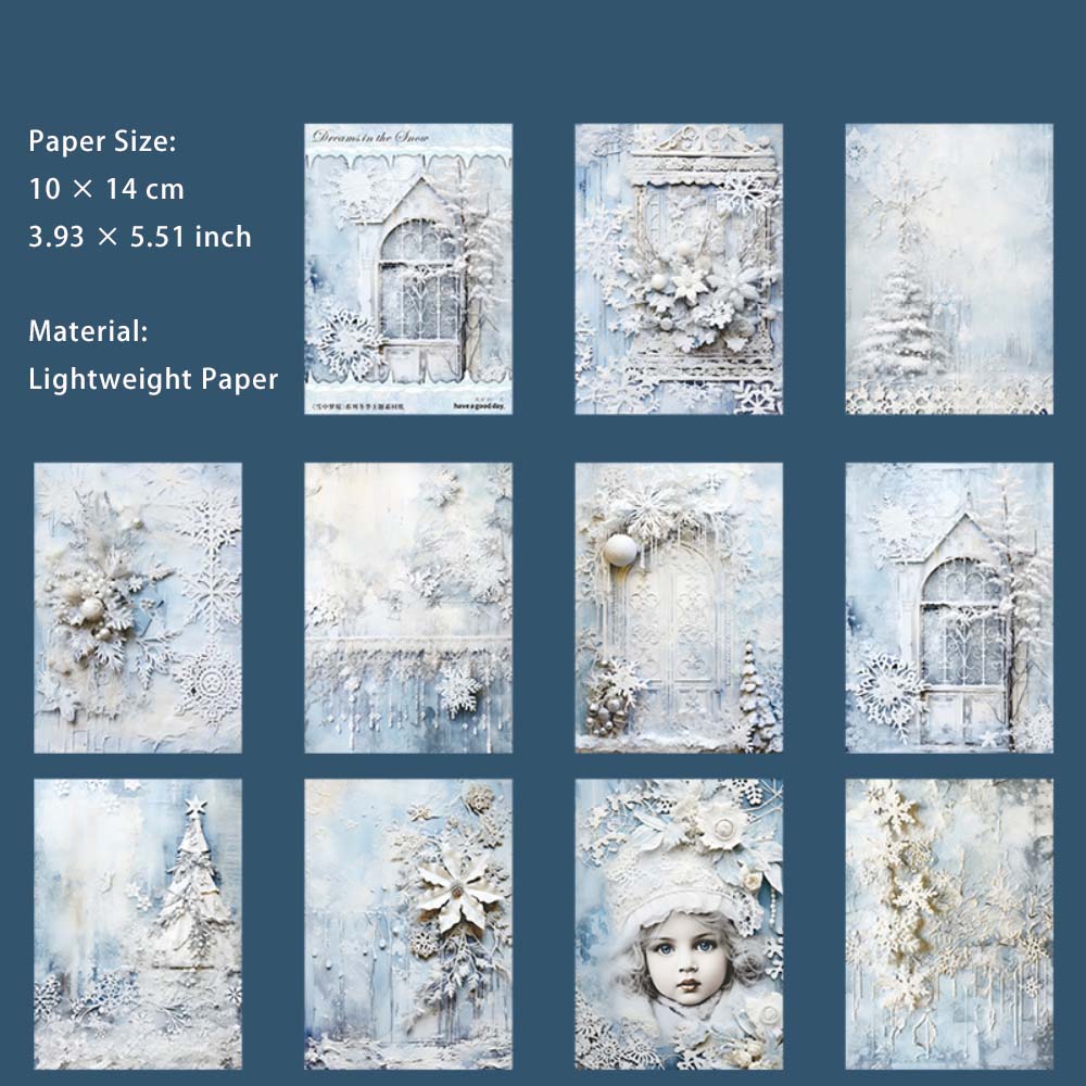 30 Sheets Winter Theme Scrapbook Paper XZMJ