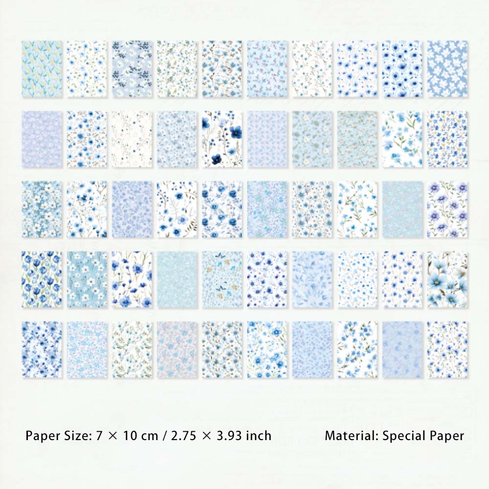 100 Pcs Floral Scrapbook Paper MSHK
