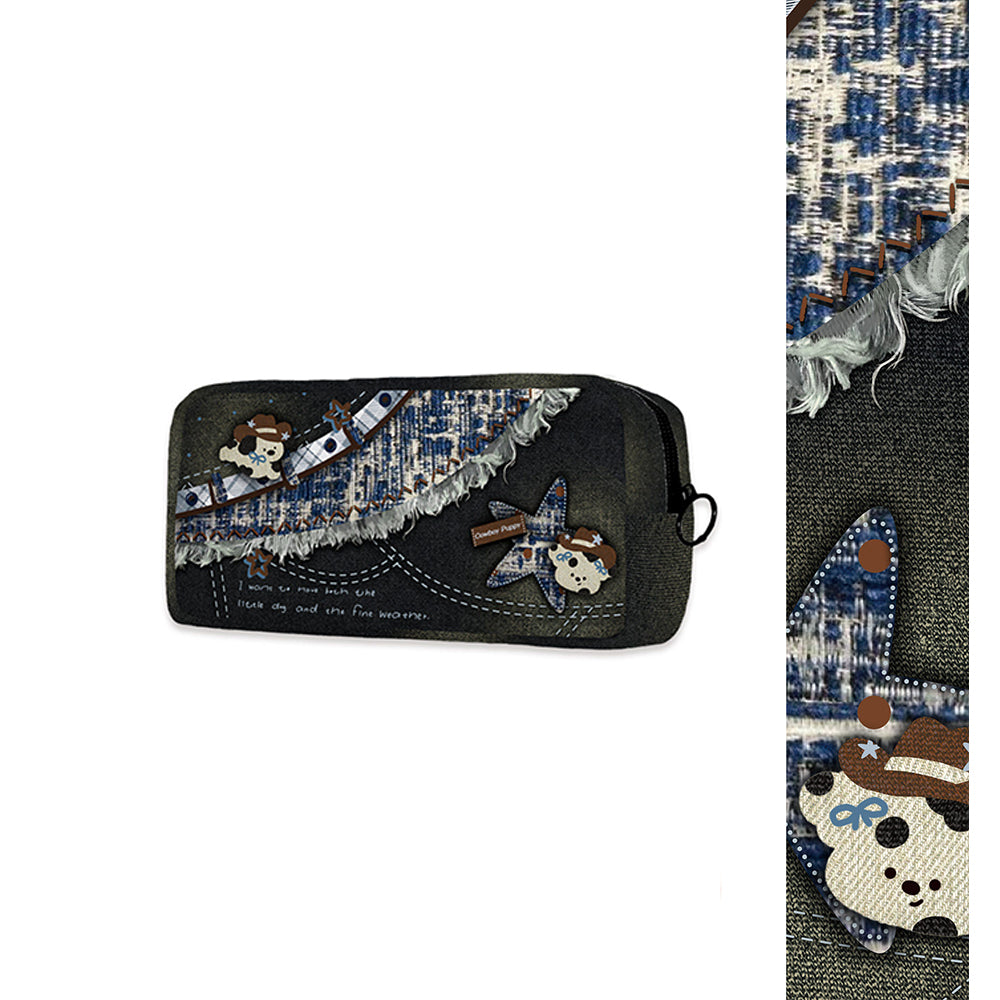 Artisan Oil Painting Canvas Pencil Case