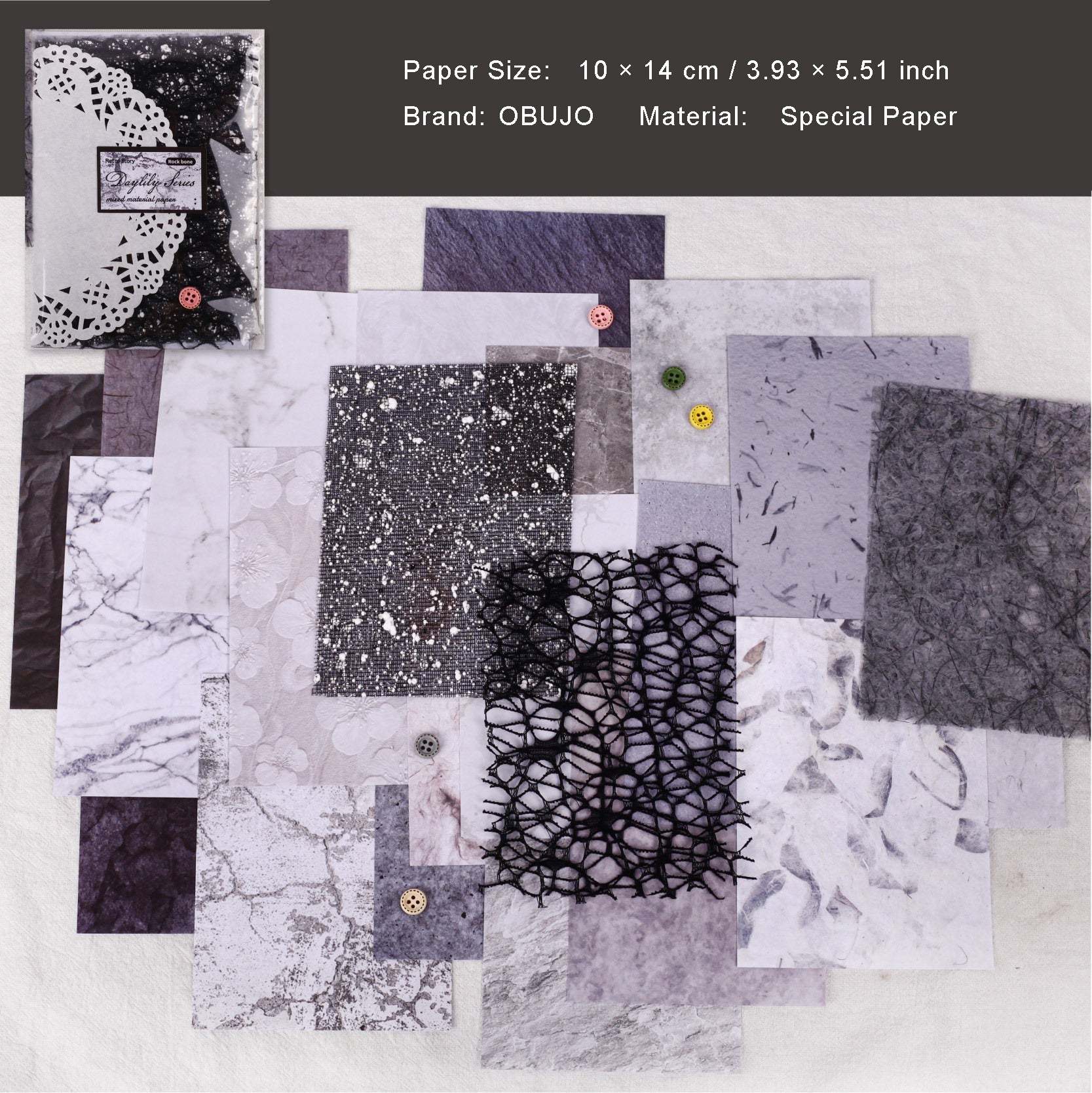 32 Sheets Texutered Scrapbook Paper XCXL