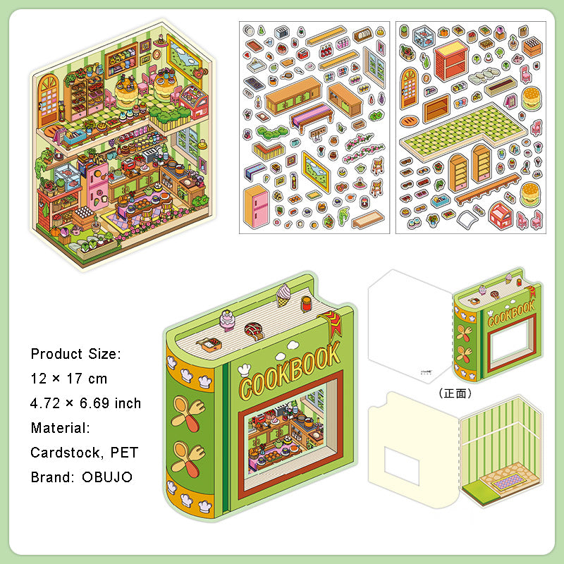3D Shop Scene Diy Stickers Kit JRYYZ