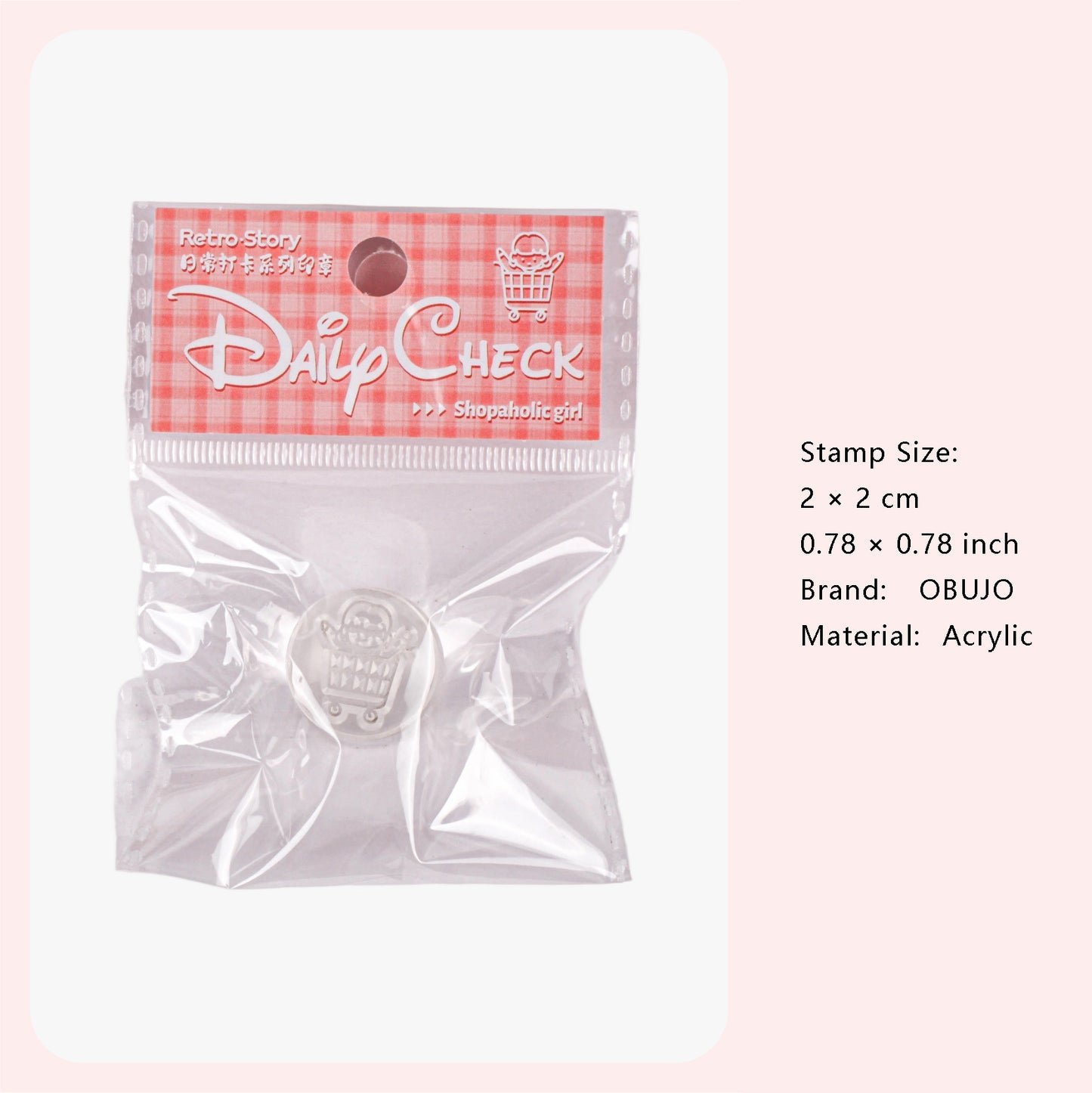 Cute Girl Daily Acrylic Stamp RCDK