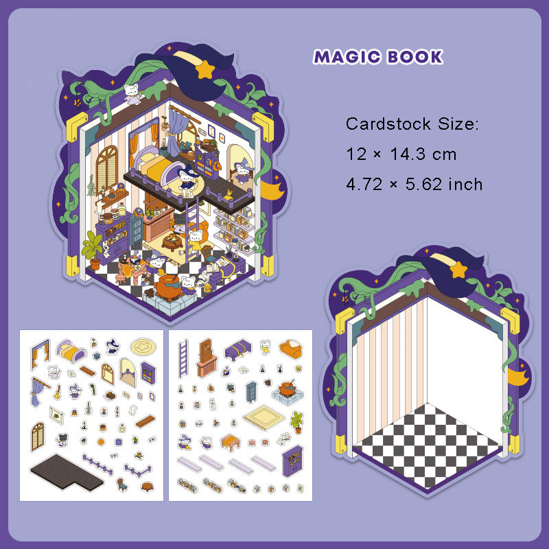 3D Shop Room Scene Stickers Kit KTJS