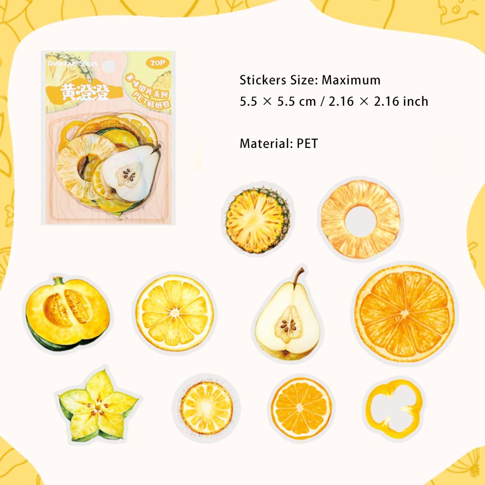 20 Pcs Fruit PET Stickers MWQP