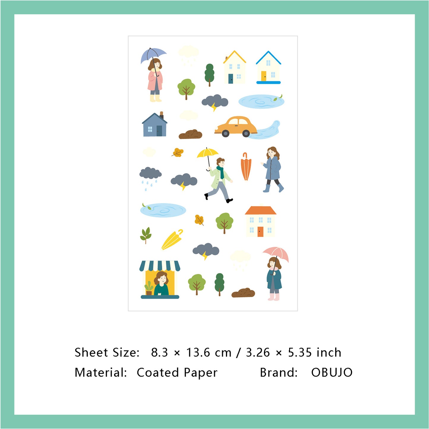 1 Sheet Daily Calender Planner Stickers DZTX