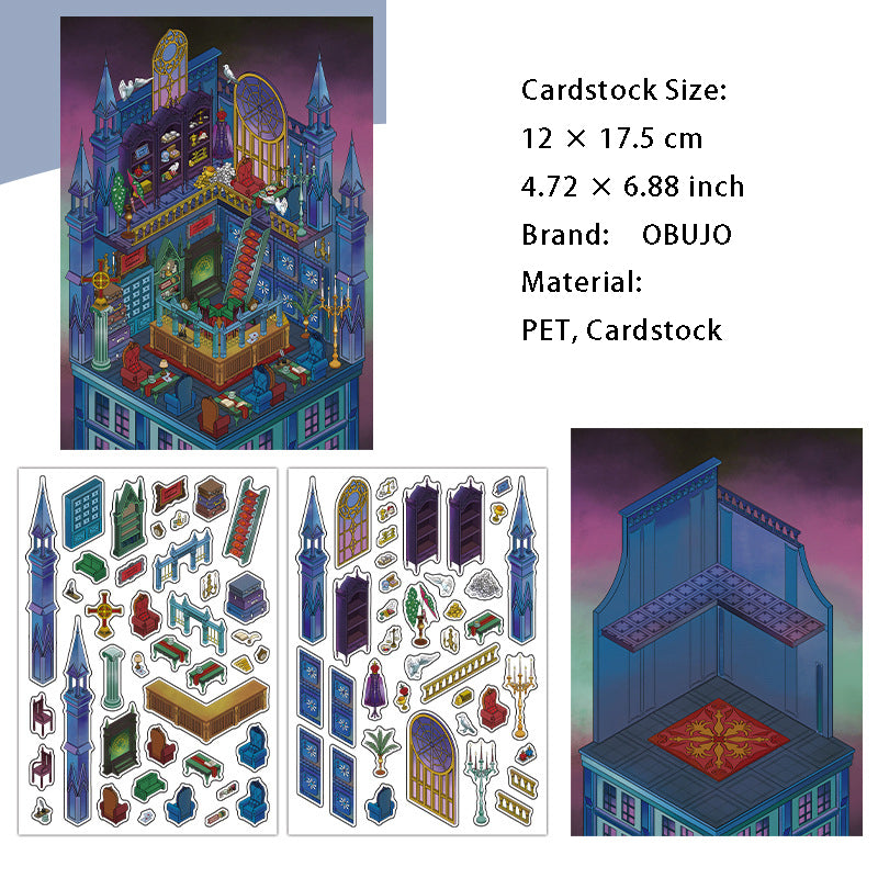 3D Shop Scene DIY PET Stickers JRYY