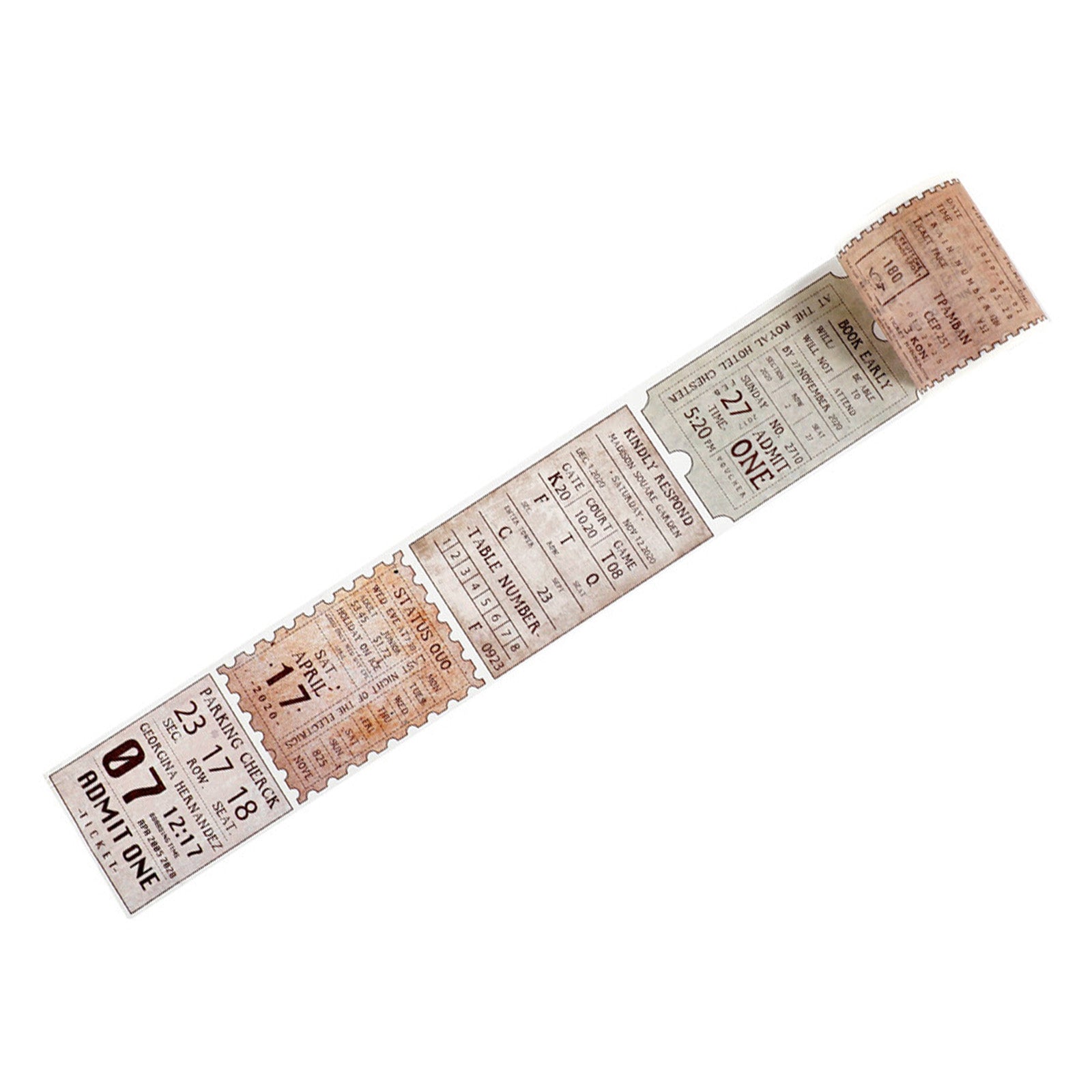Vintage Dark Academia Antique Script Washi Tape