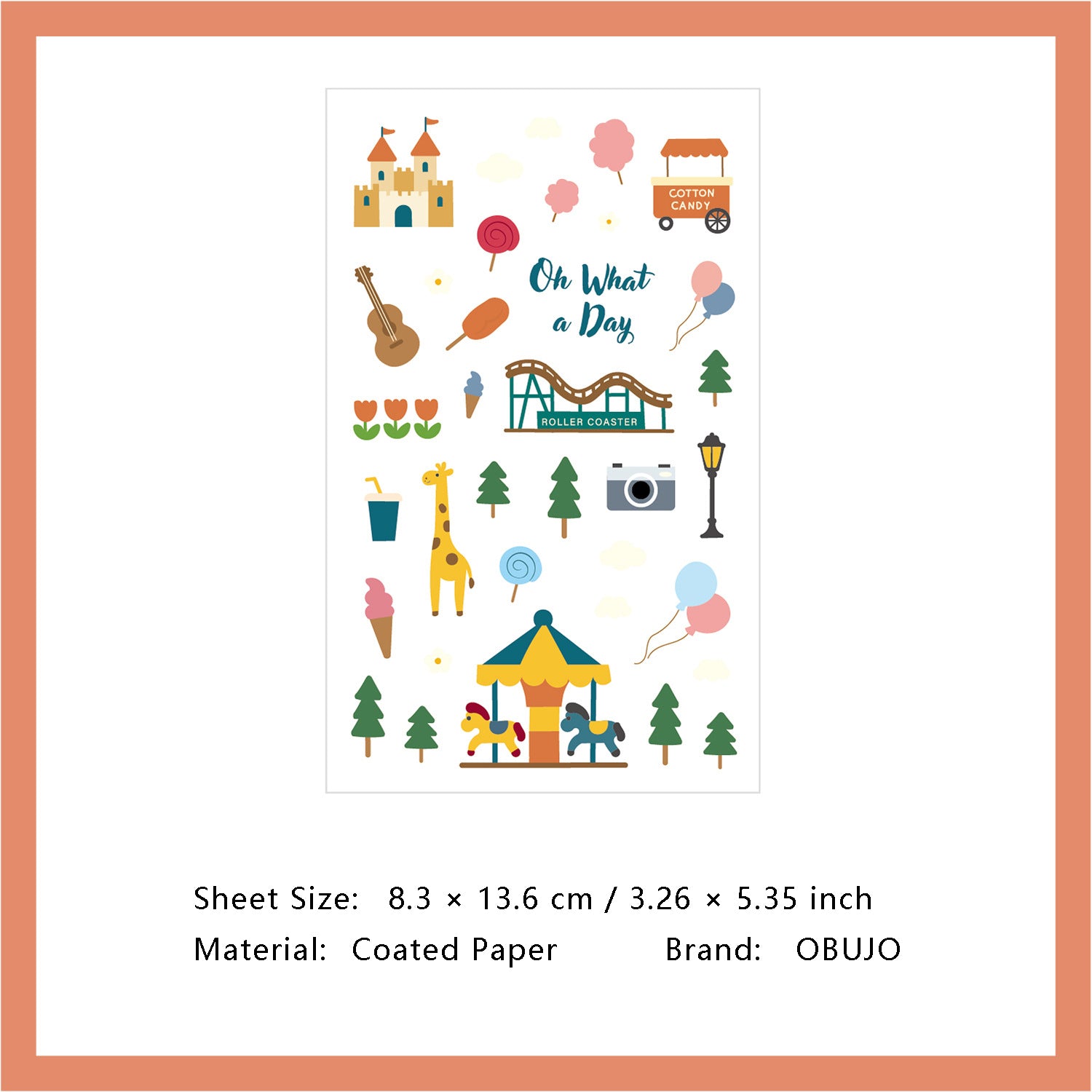 1 Sheet Daily Calender Planner Stickers DZTX