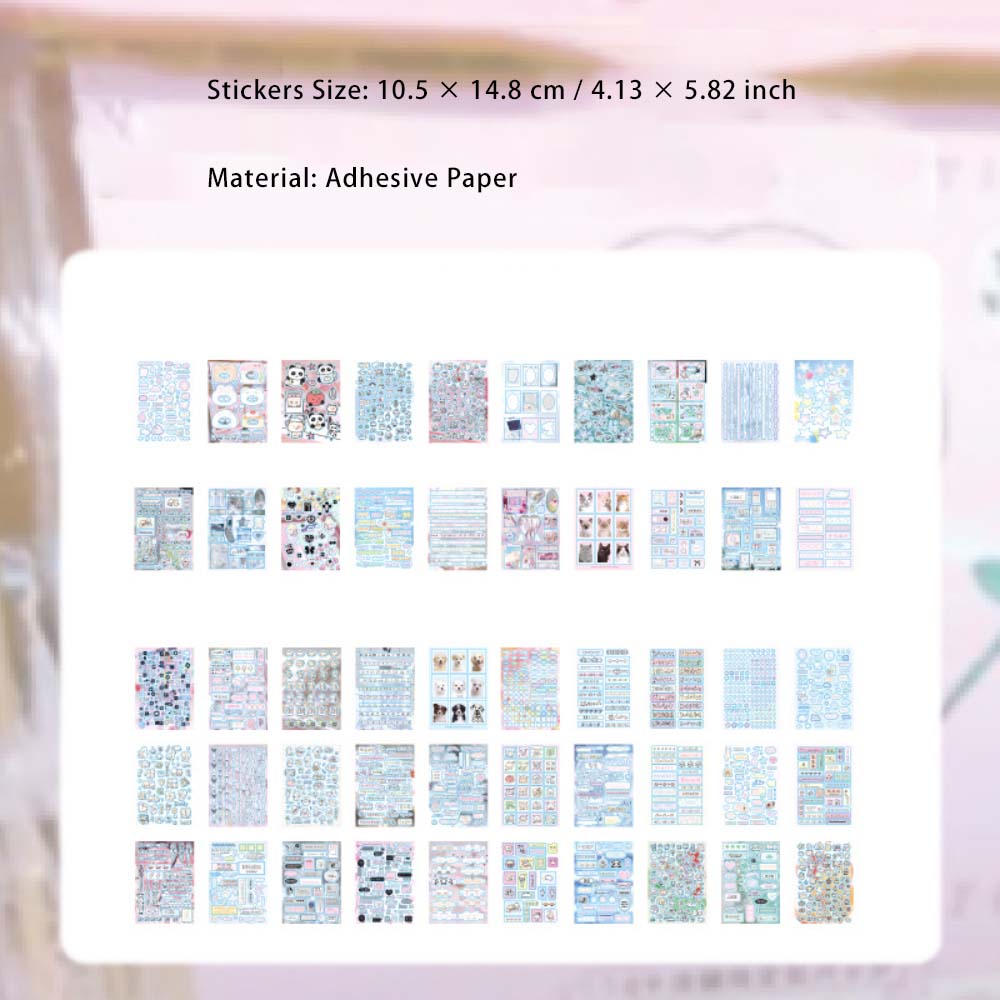 50 Sheets Cute Decorative Stickers KABJZ