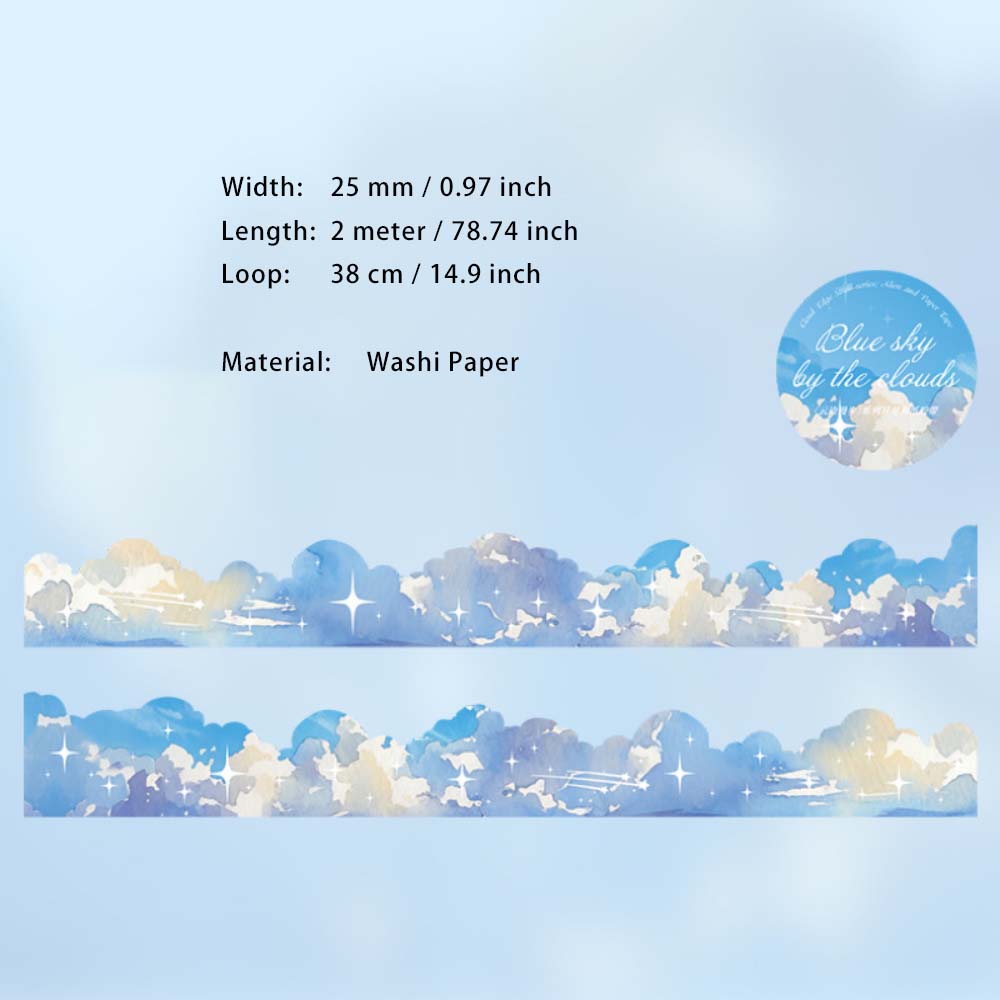 1 Roll Sunset Cloud Washi Stickers YBMB