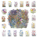 120 Pcs Impressionist Monet Garden Wildflower Stickers