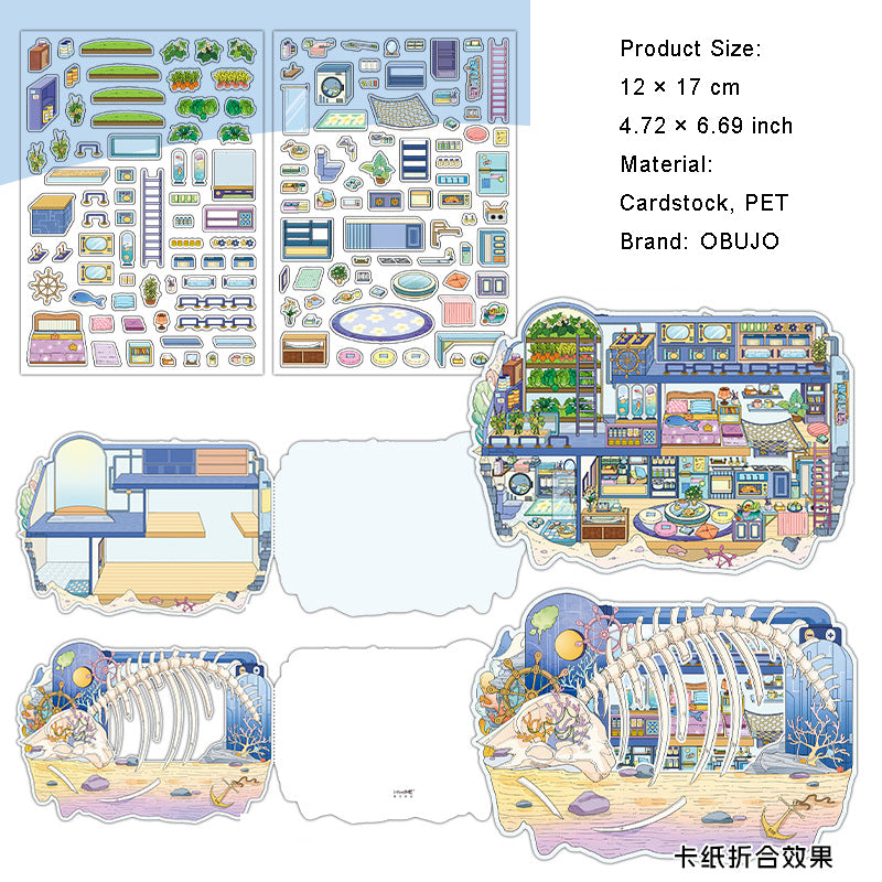 3D Shop Scene Diy Stickers Kit JRYYZ
