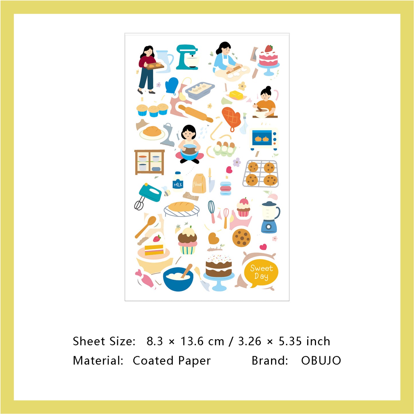 1 Sheet Daily Calender Planner Stickers DZTX