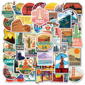 50 Pcs Vinyl Landmark Stickers CNY018