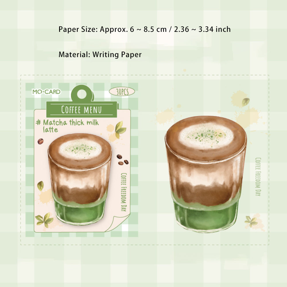 30 Sheets Coffee Shaped Notepad Paper KFZYR