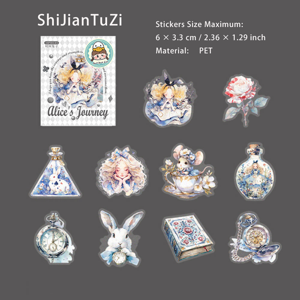 10 Pcs Alisi PET Stickers ALSZL