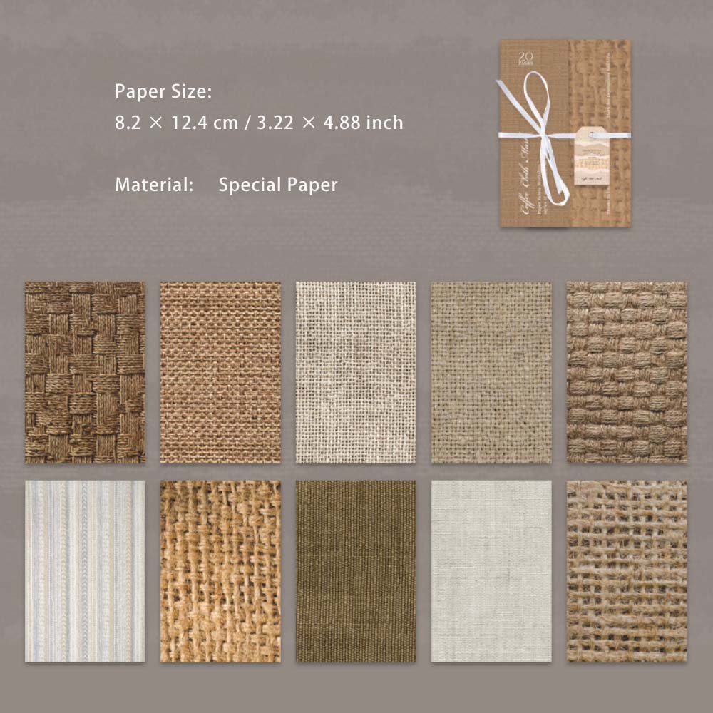 20 Sheets Cloth Texture Scrapbook Paper ZSBF