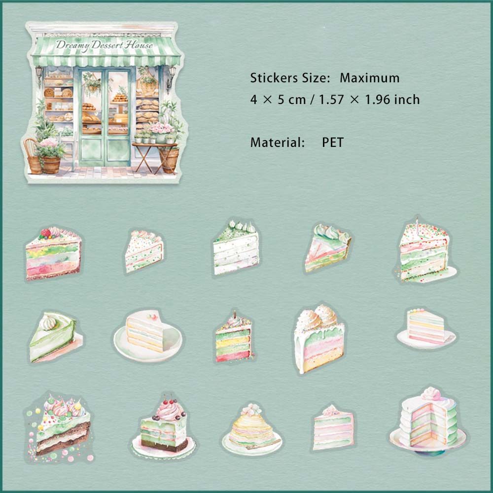 10 Pcs Dessert PET Stickers MHTPW