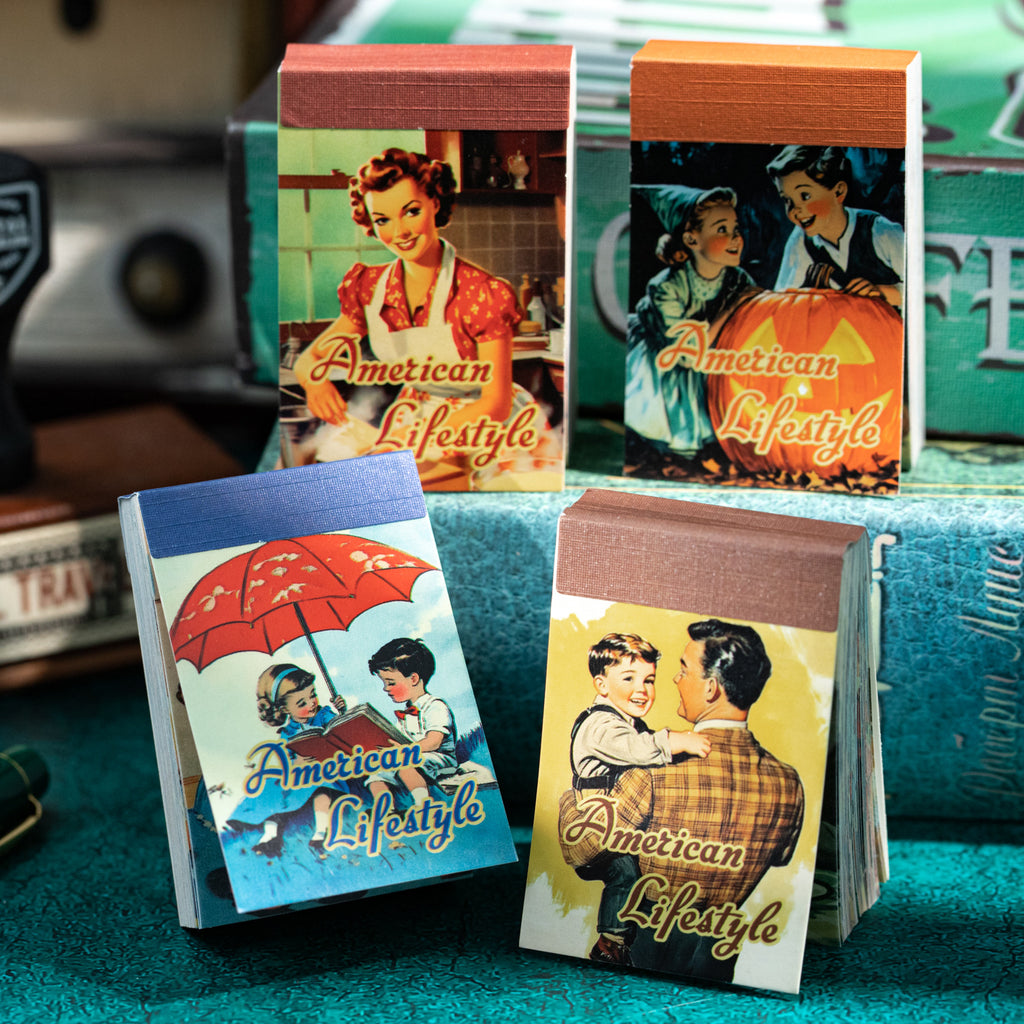 50 Sheets Retro American Lifestyle Washi Stickers Book MSSH