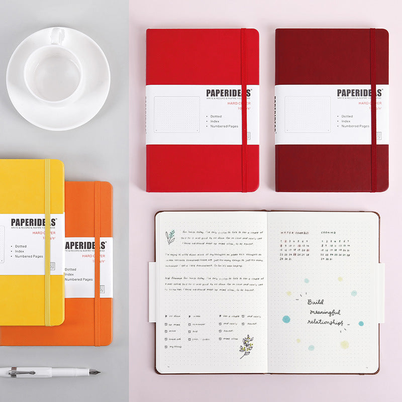 A5 Hardcover Solid Color Notebook, 94 Sheets