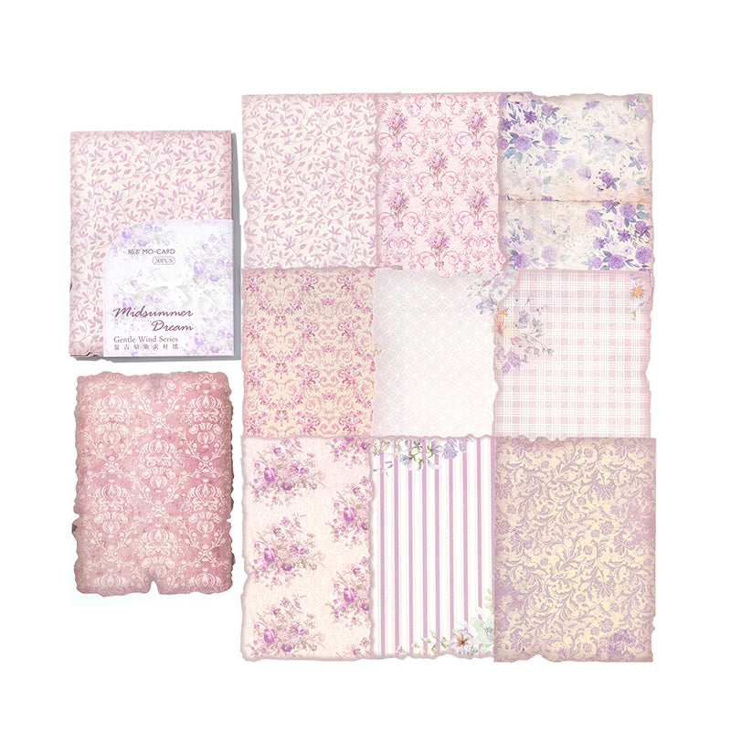 30 Pcs Shabby Chic Floral Journal Paper SBP01
