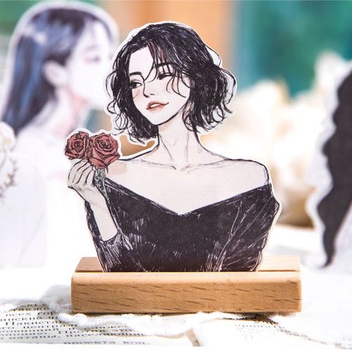 10 Pcs Fashion Girl Stickers SBXQ