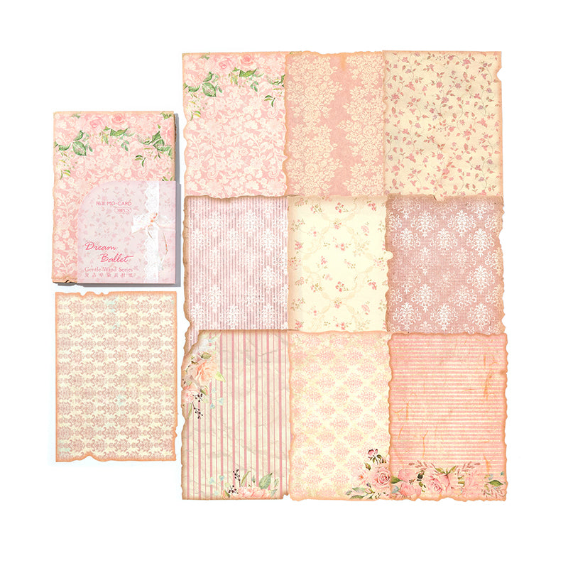 30 Pcs Shabby Chic Floral Journal Paper SBP04