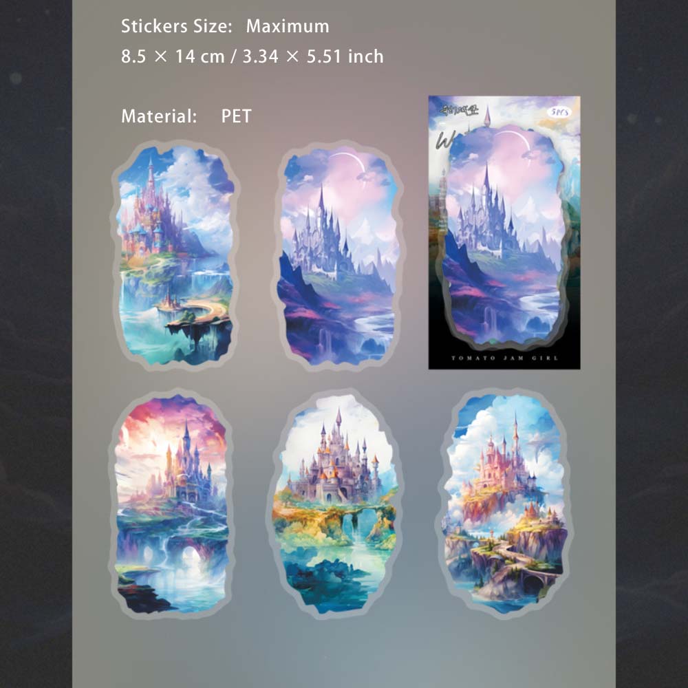 5 Pcs Fantasy PET Stickers CCHJ