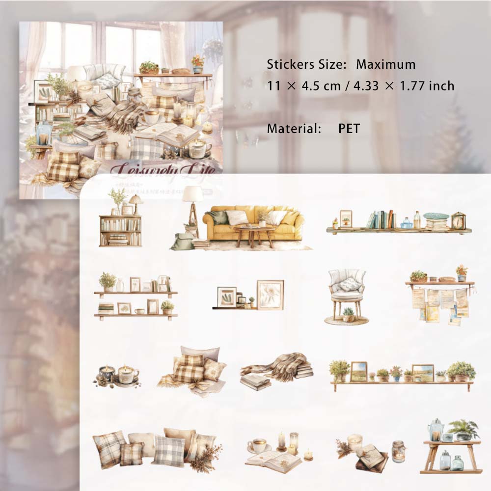 30 Pcs Home Life Style PET Stickers YRSH