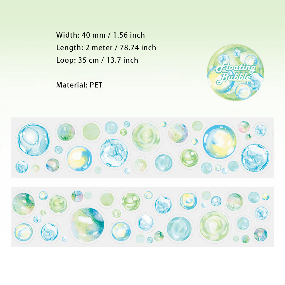 1 Roll Diecut Bubble PET Stickers Tape PFPP