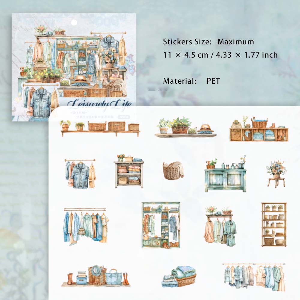 30 Pcs Home Life Style PET Stickers YRSH