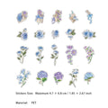 20 Pcs Flower Theme PET Stickers SLLX