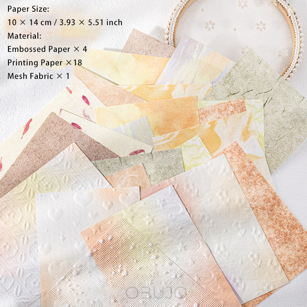 23 Sheet Embossed Paper and Scrapbook Paper YLYX