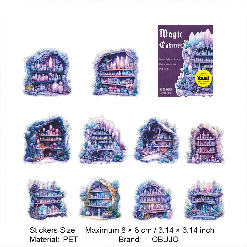 10 Pcs Magic Shelf PET Stickers MFGZ