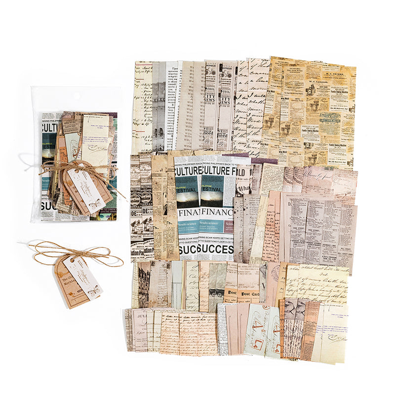 100 Pcs Vintage Ephemera Journal Paper VMP02