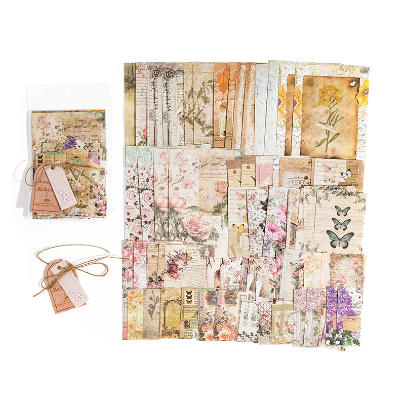 100 Pcs Vintage Ephemera Journal Paper VMP03