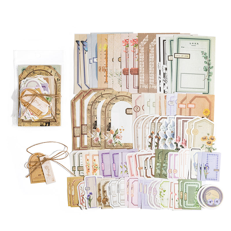 100 Pcs Vintage Ephemera Journal Paper VMP04