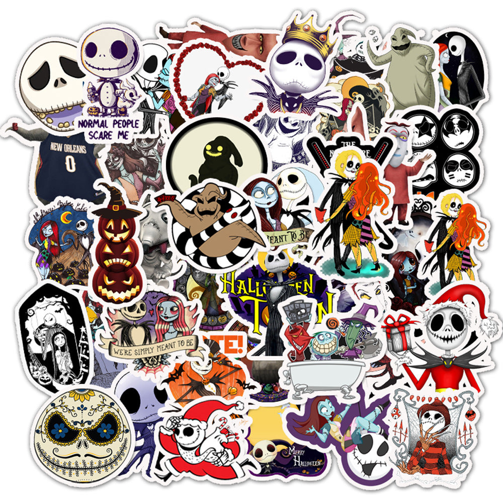 50 Pcs Vinyl Halloween Pumpkin Stickers WSJ413